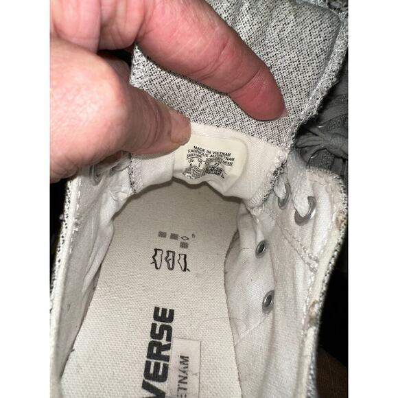 Women’s size 5 Grey White Converse All Star Sneakers GUC - Picture 3 of 10